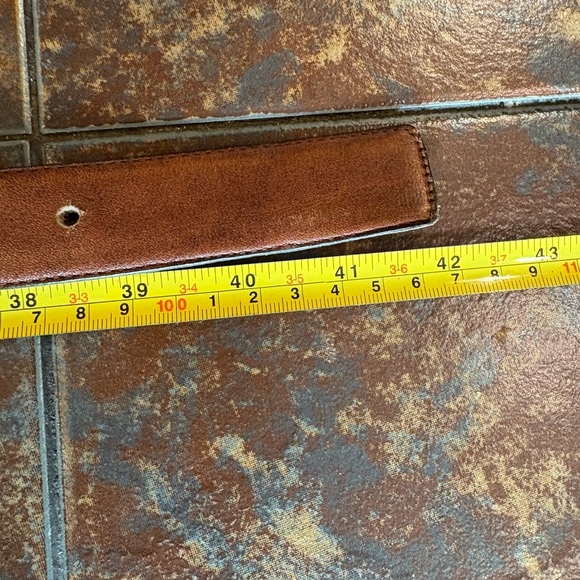 Vintage Pierre Cardin Brown Leather Belt - Picture 2 of 7